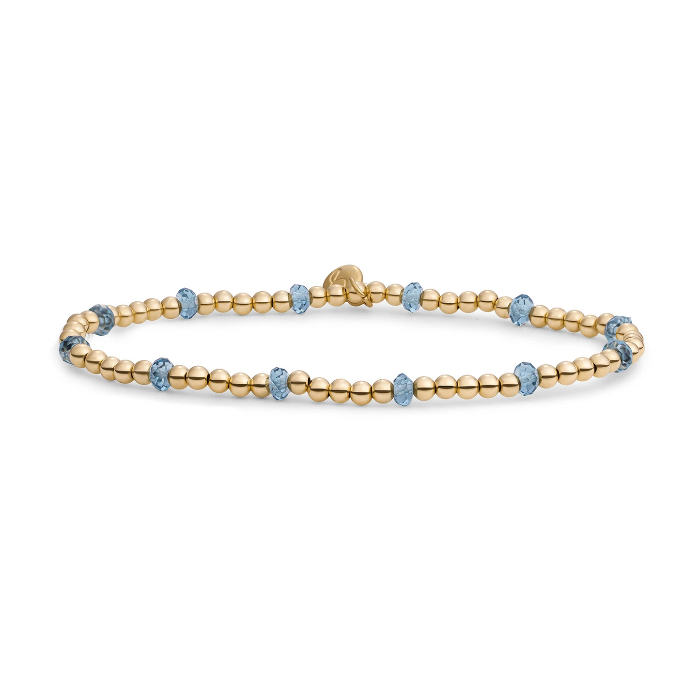 Bracelet | Ocean Topaz Quartz Reverse Roundel - Gold