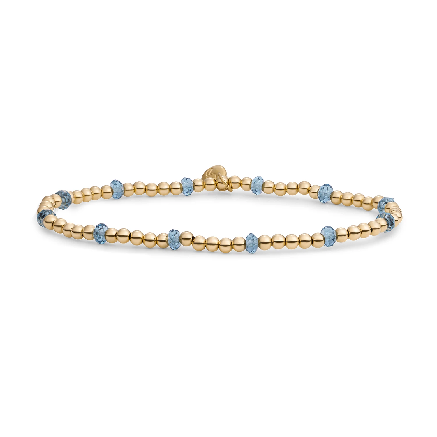 Bracelet | Ocean Topaz Quartz Reverse Roundel - Gold