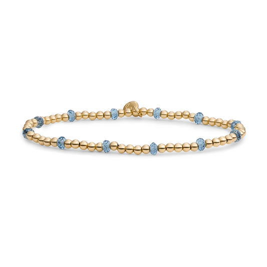 Bracelet | Ocean Topaz Quartz Reverse Roundel - Gold