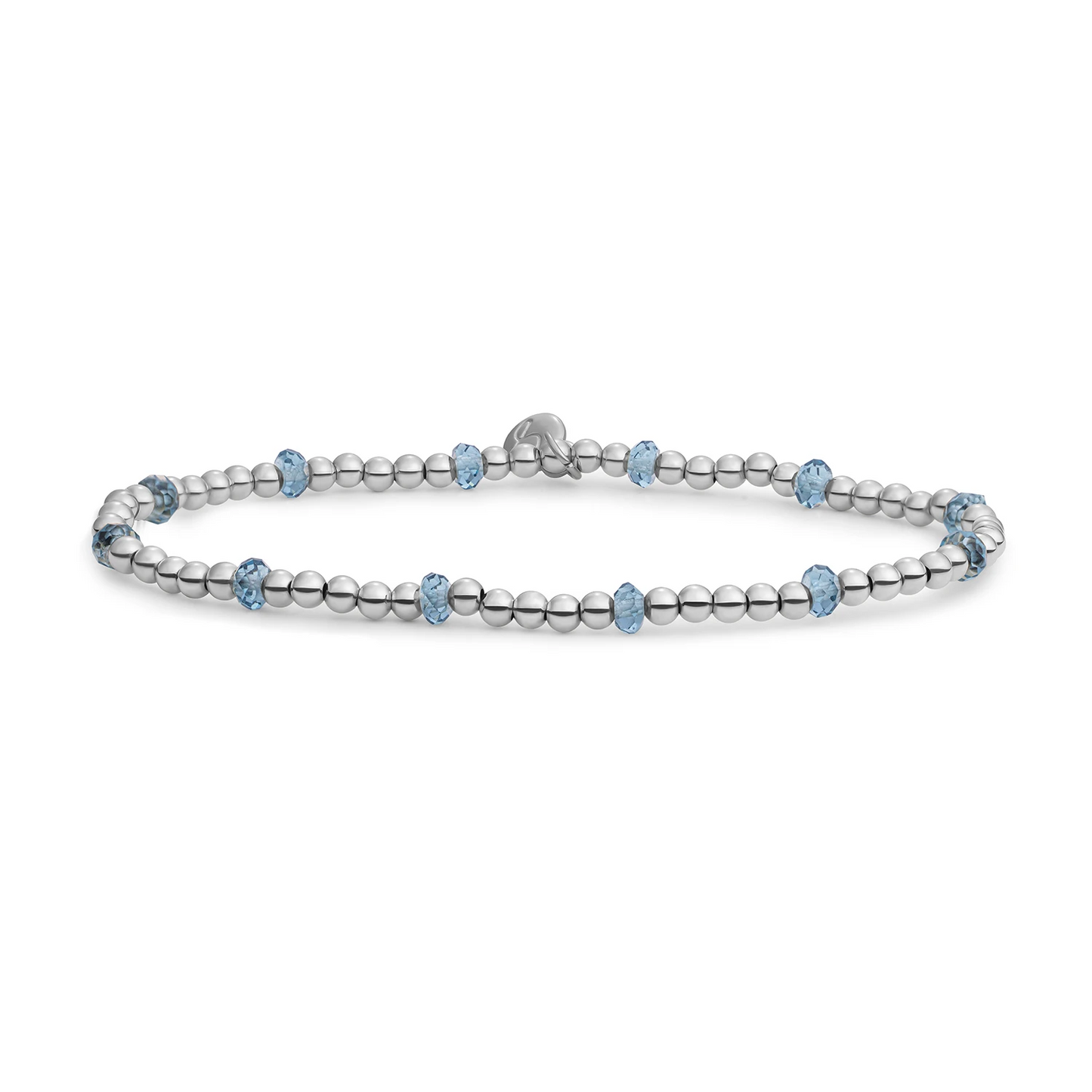 Bracelet | Ocean Topaz Quartz Reverse Roundel - Silver