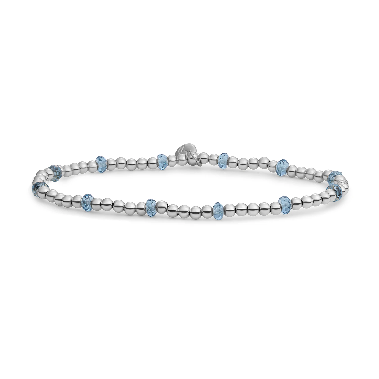 Bracelet | Ocean Topaz Quartz Reverse Roundel - Silver