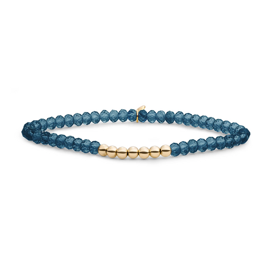Bracelet | Ocean Topaz Quartz Reverse Universe - Gold - 4mm