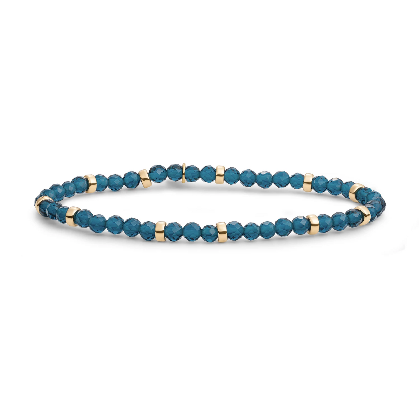 Bracelet | Ocean Topaz Quartz Roundel Interstellar - Gold