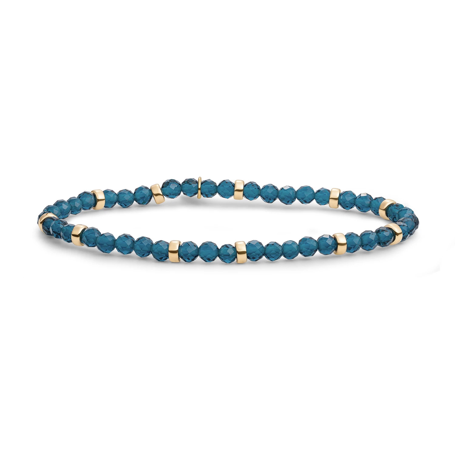 Bracelet | Ocean Topaz Quartz Roundel Interstellar - Gold