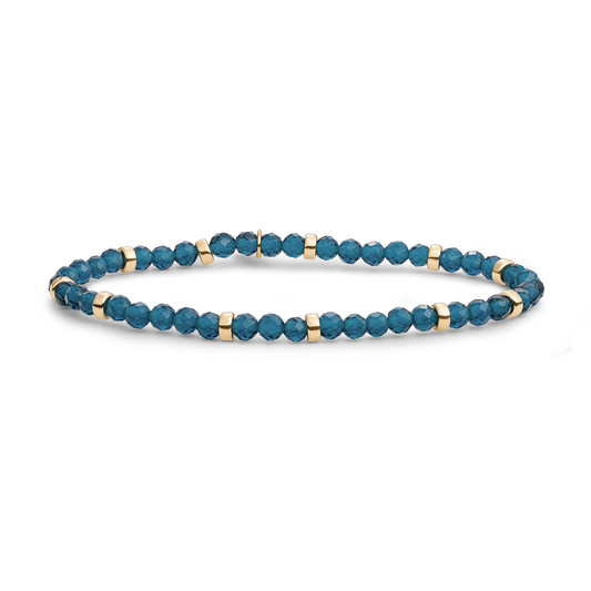 Bracelet | Ocean Topaz Quartz Roundel Interstellar - Gold