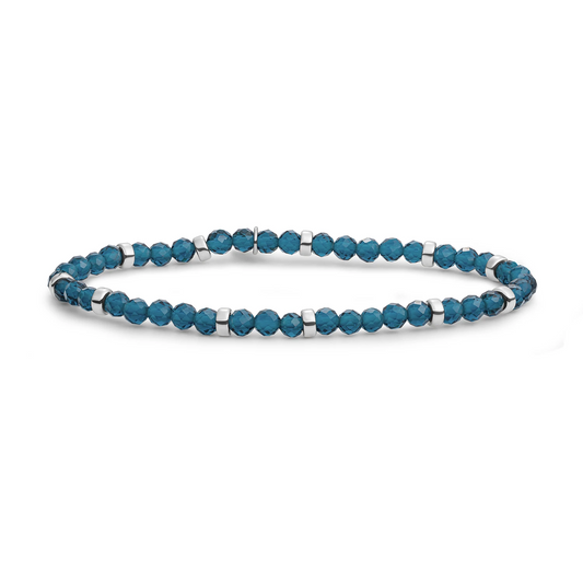 Bracelet | Ocean Topaz Quartz Roundel Interstellar - Silver