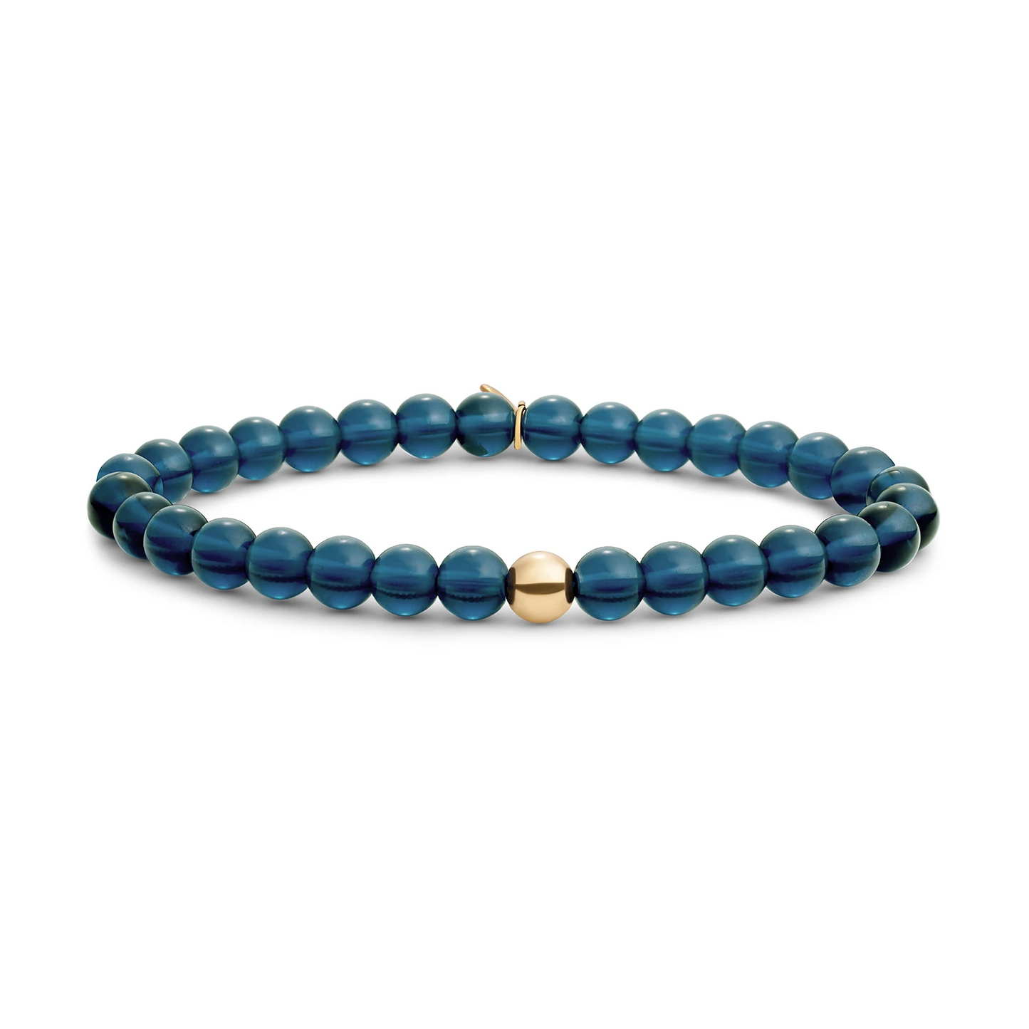 Bracelet | Ocean Topaz Quartz Saturn large - Gold - 6mm