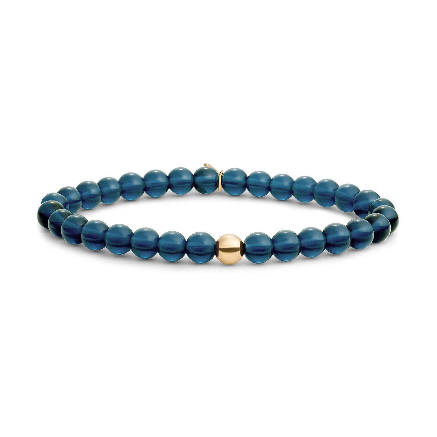 Bracelet | Ocean Topaz Quartz Saturn large - Gold - 6mm