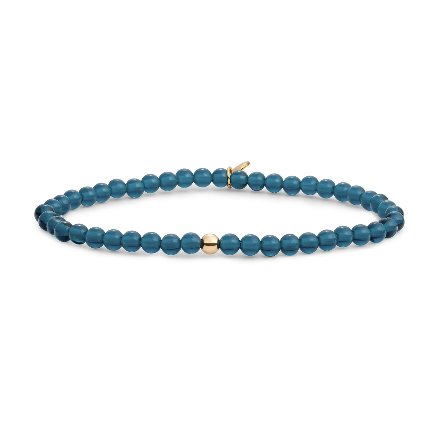 Bracelet | Ocean Topaz Quartz Saturn small - Gold - 4mm