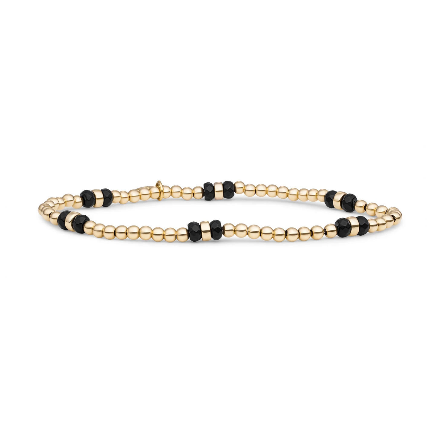 Bracelet | Onyx Double Reverse Roundel - Gold