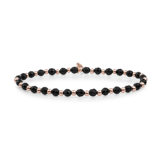 Bracelet | Onyx Interstellar - Rose Gold 3mm