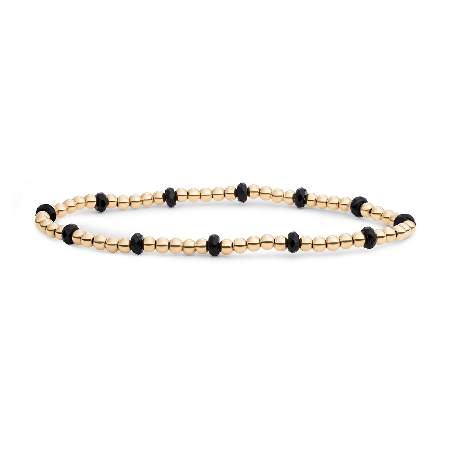 Bracelet | Onyx Reverse Roundel - Gold