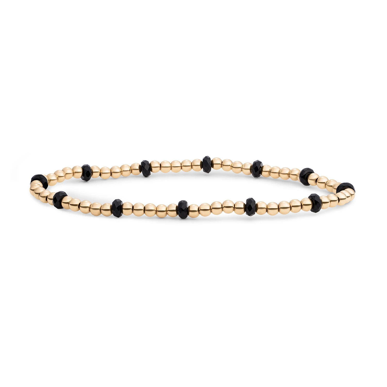 Bracelet | Onyx Reverse Roundel - Gold