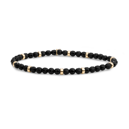 Bracelet | Onyx Roundel Interstellar - Gold