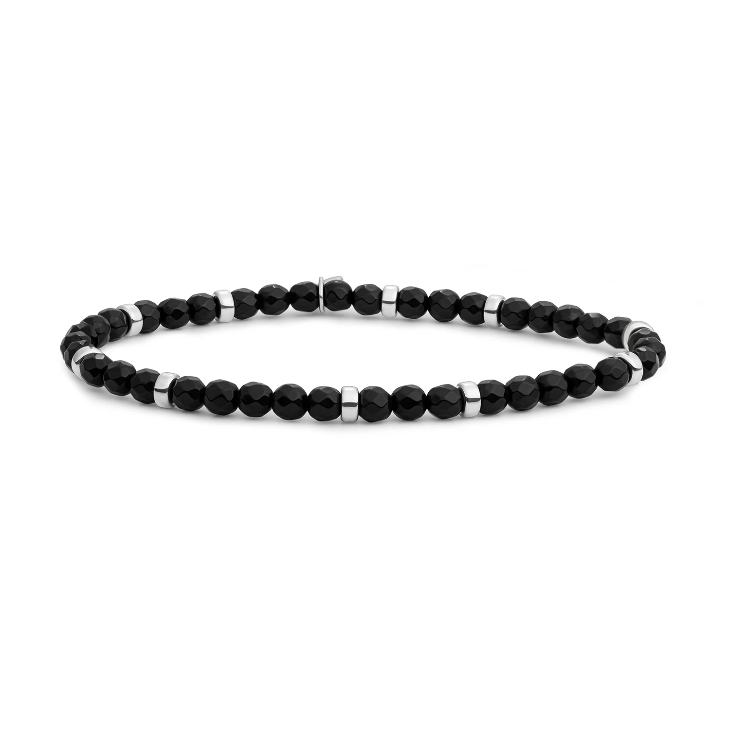Bracelet | Onyx Roundel Interstellar - Silver