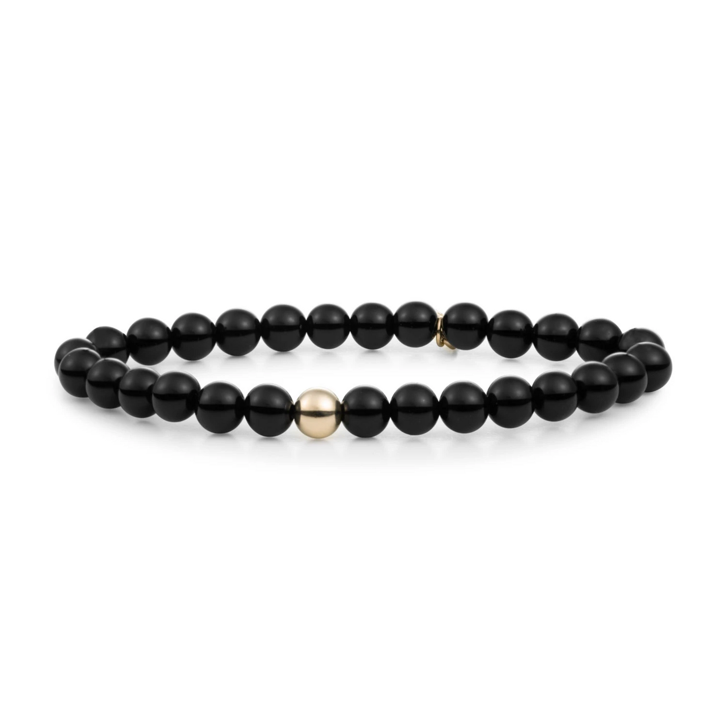 Bracelet | Onyx Saturn large - Gold - 6mm