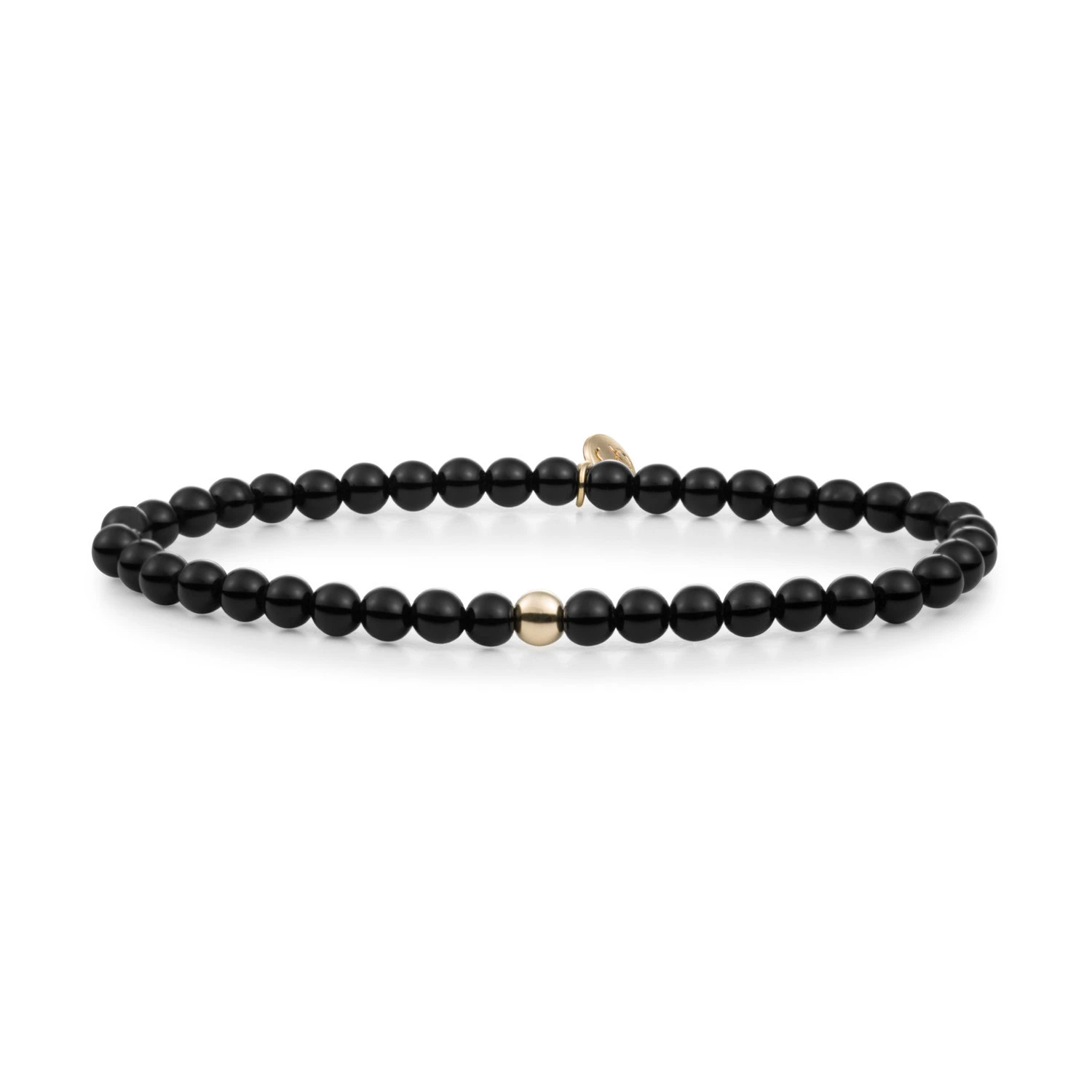 Bracelet | Onyx Saturn small - Gold - 4mm