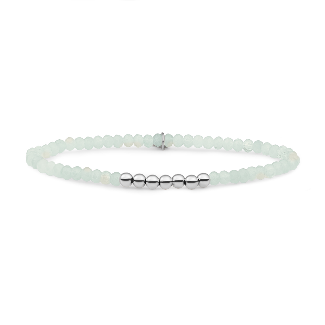 Bracelet | Opalite 4mm Reverse Universe - Silver