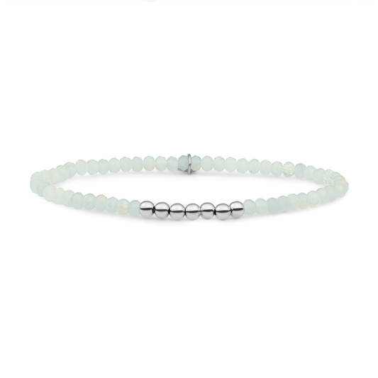 Bracelet | Opalite 4mm Reverse Universe - Silver