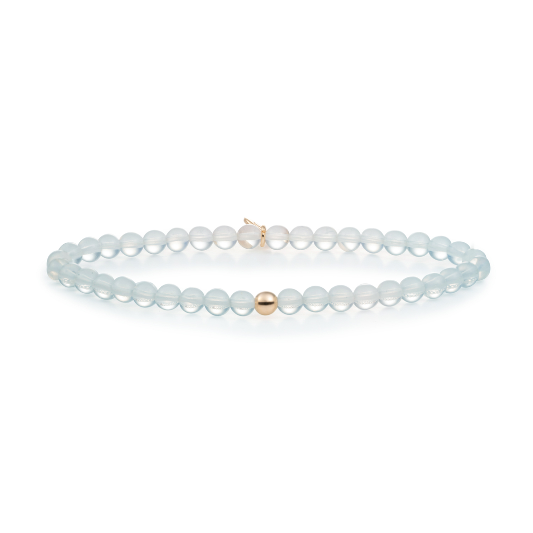 Bracelet | Opalite Saturn small - Gold 4mm