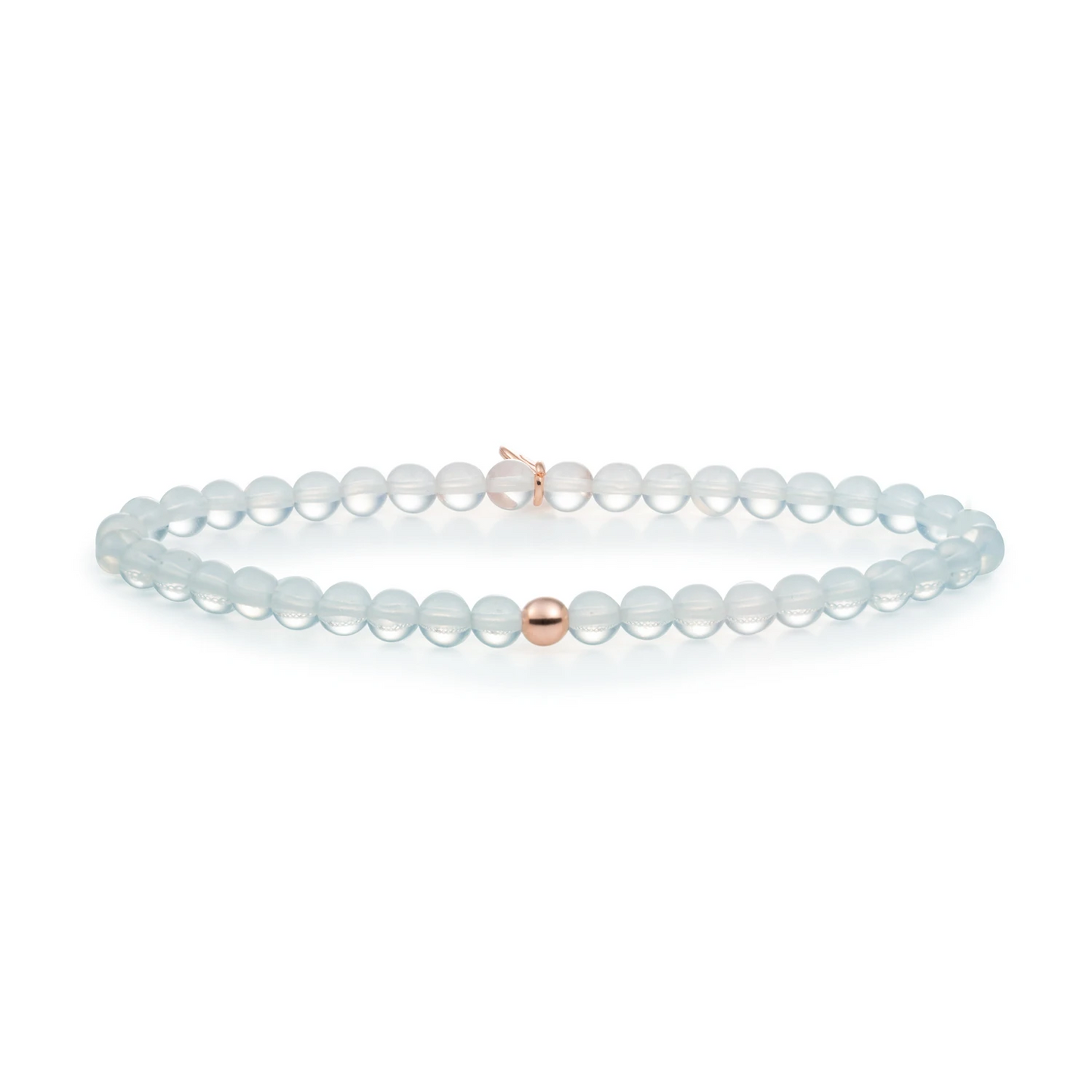 Bracelet | Opalite Saturn small - Rose gold 4mm