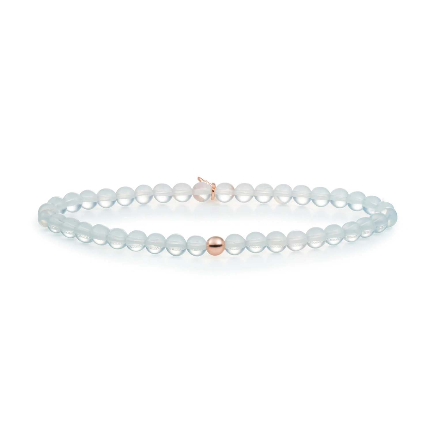 Bracelet | Opalite Saturn small - Rose gold 4mm