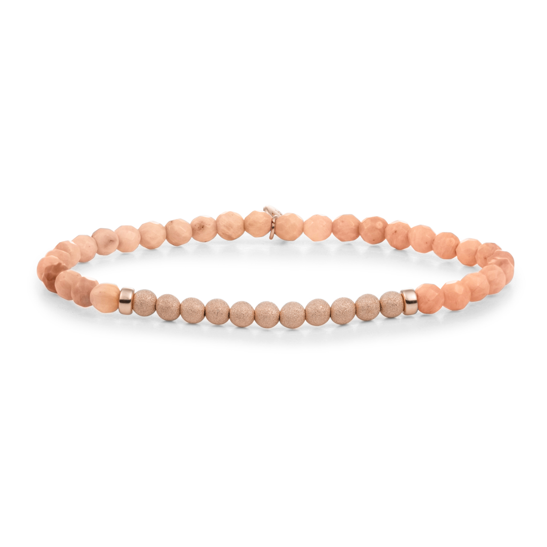 Bracelet - Peach Rhodonite Lightyear - Rose Gold Champagne