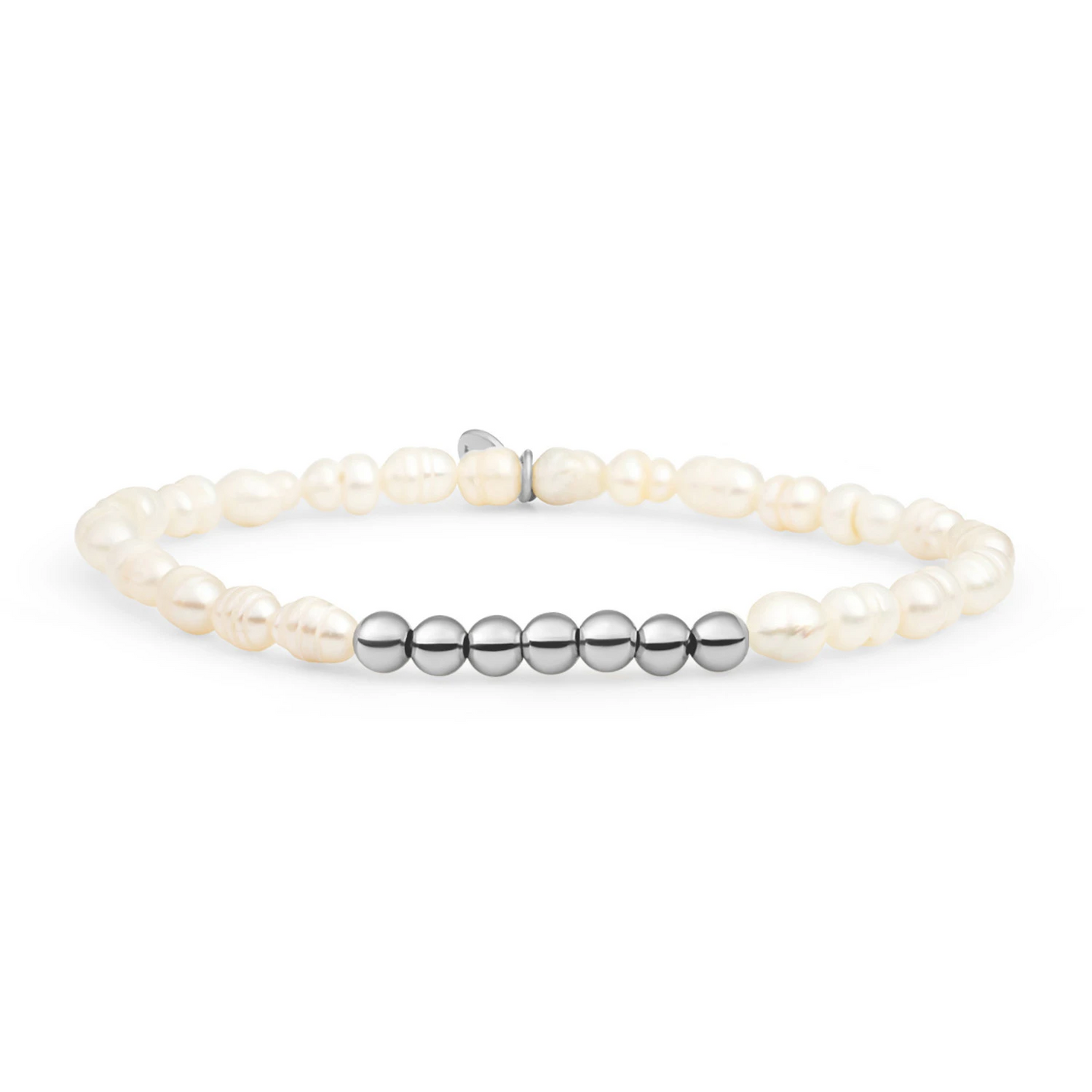 Bracelet | Pearl 4mm Reverse Universe - Silver