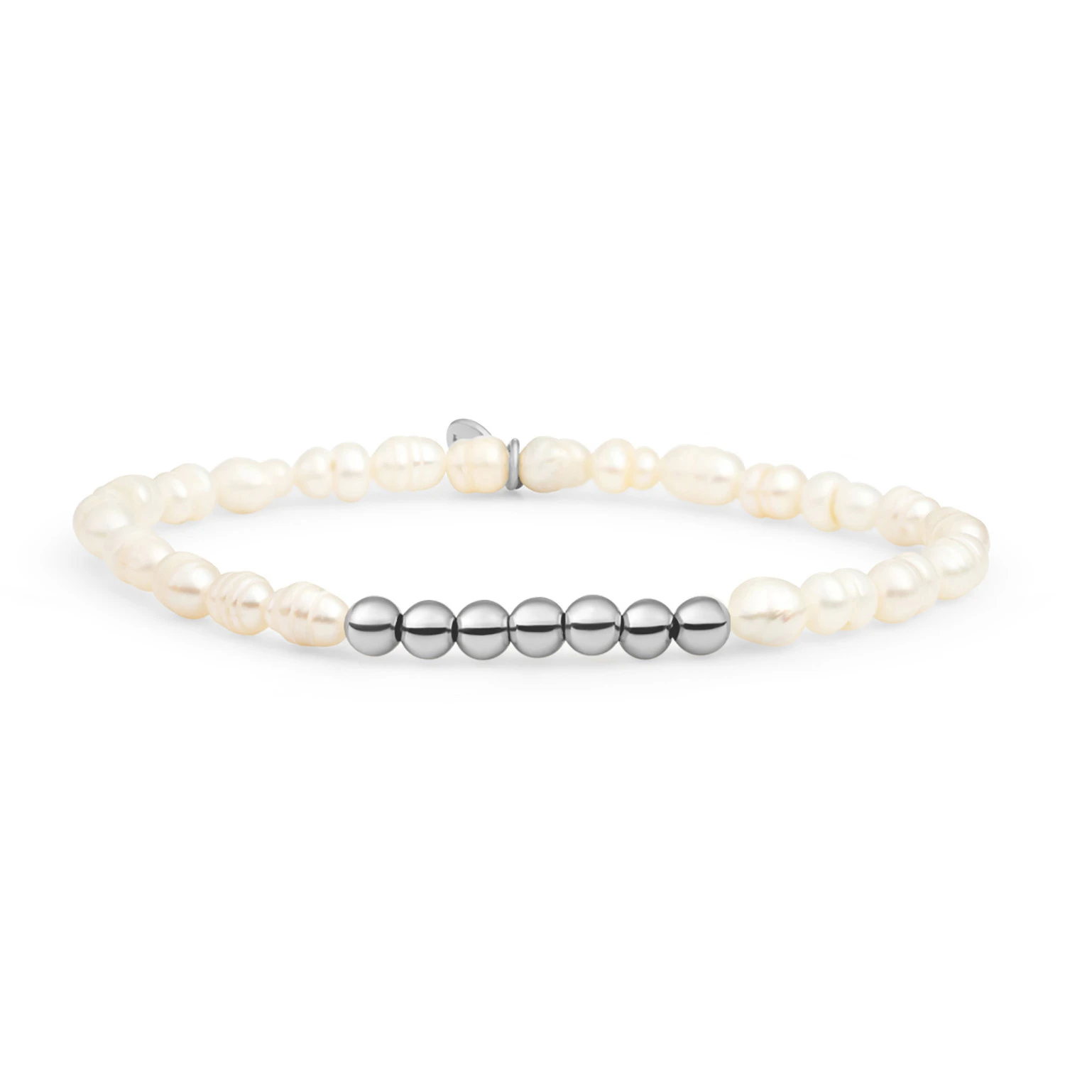 Bracelet | Pearl 4mm Reverse Universe - Silver