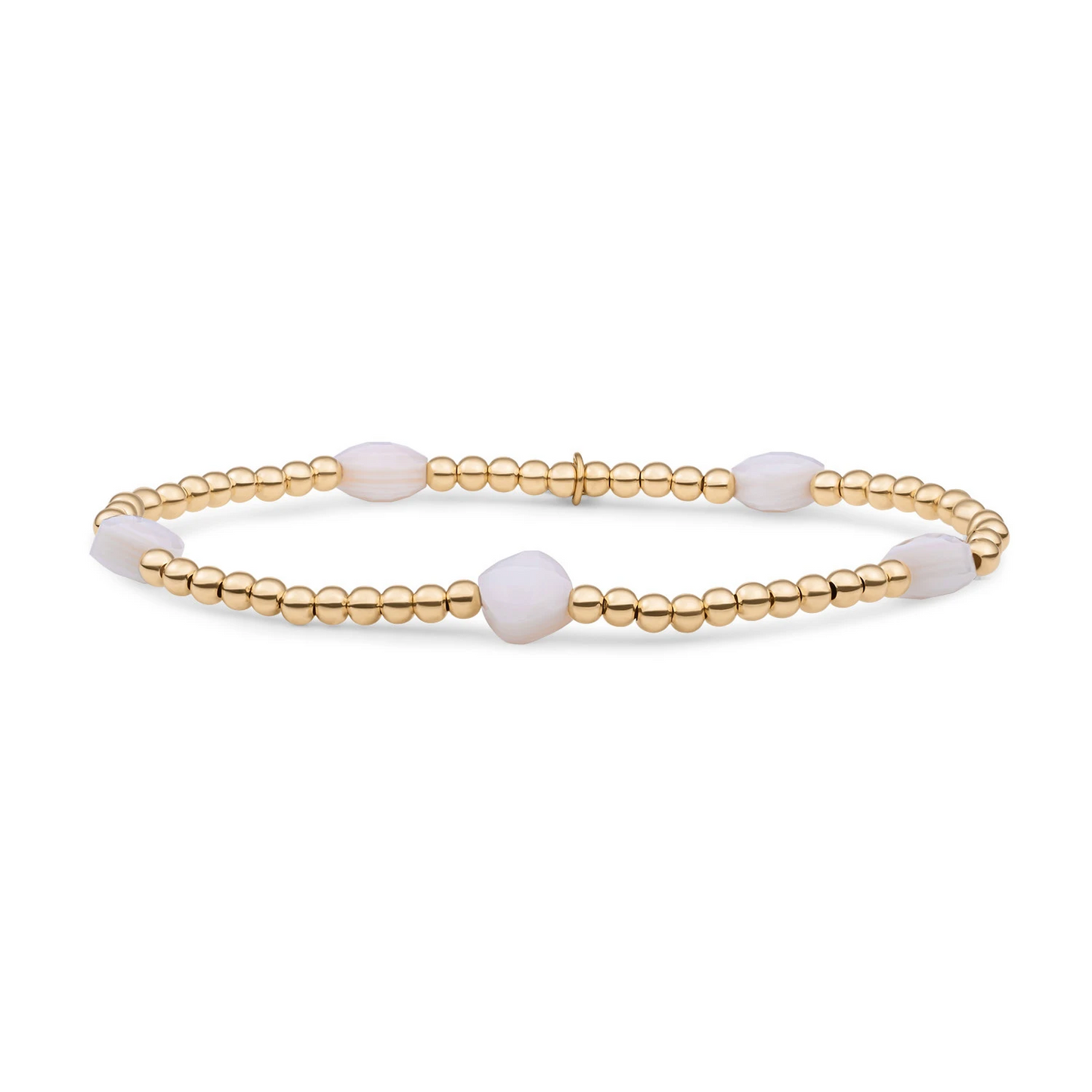 Bracelet | Pearl Cushion Cut Beads - Gold