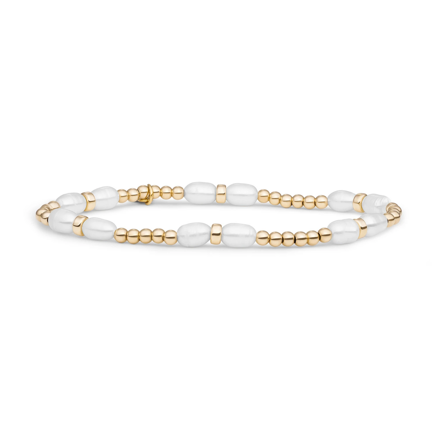 Bracelet | Pearl Double Reverse Roundel - Gold