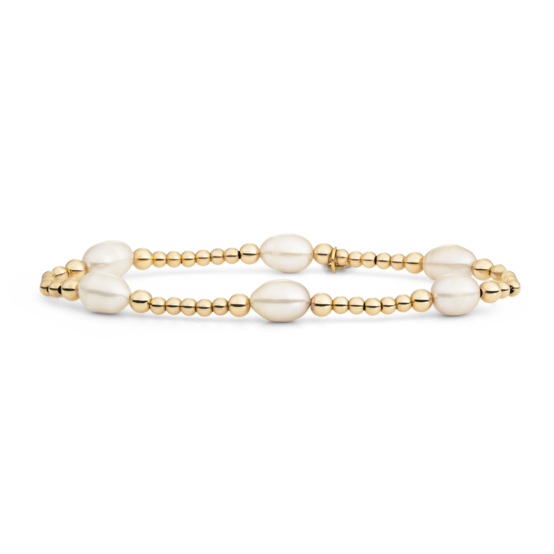 Bracelet | Pearl Reverse Bold Mix - Gold
