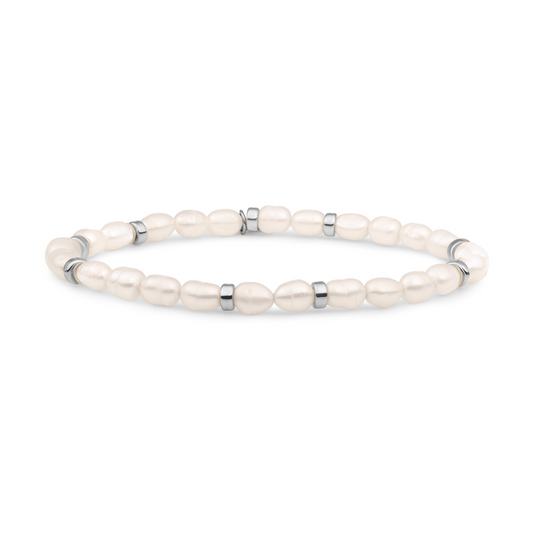 Bracelet | Pearl Roundel Interstellar - Silver