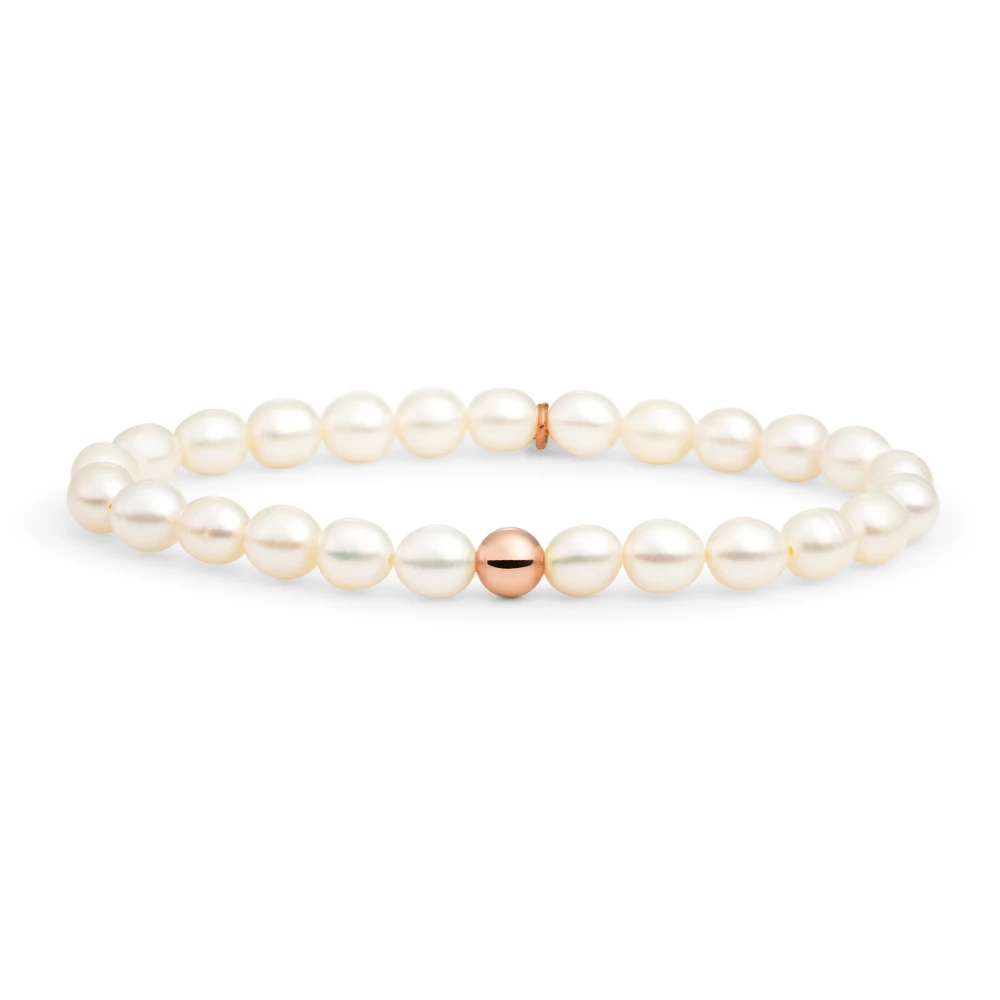 Bracelet | Pearl Saturn large - Rose Gold 6mm