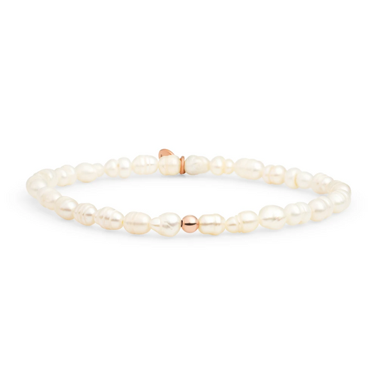 Bracelet | Pearl Saturn small - Rose Gold 4mm