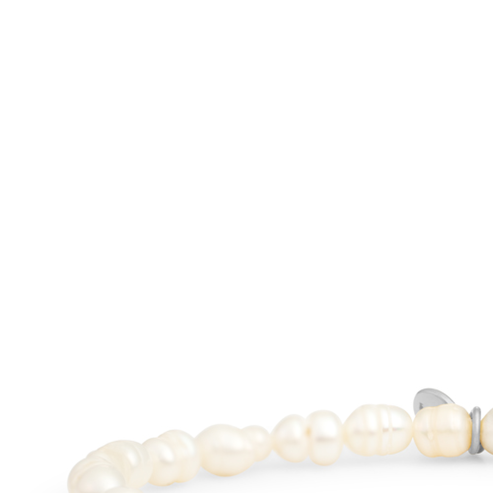 Bracelet | Pearl Saturn small - Silver - 4mm