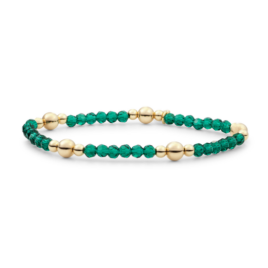 Bracelet | Petrol Green Quartz Bold Mix - Gold