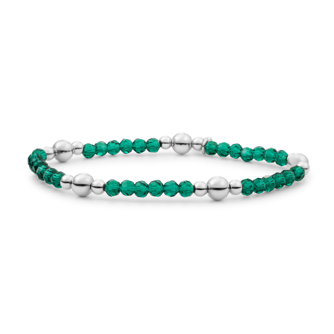 Bracelet | Petrol Green Quartz Bold Mix - Silver