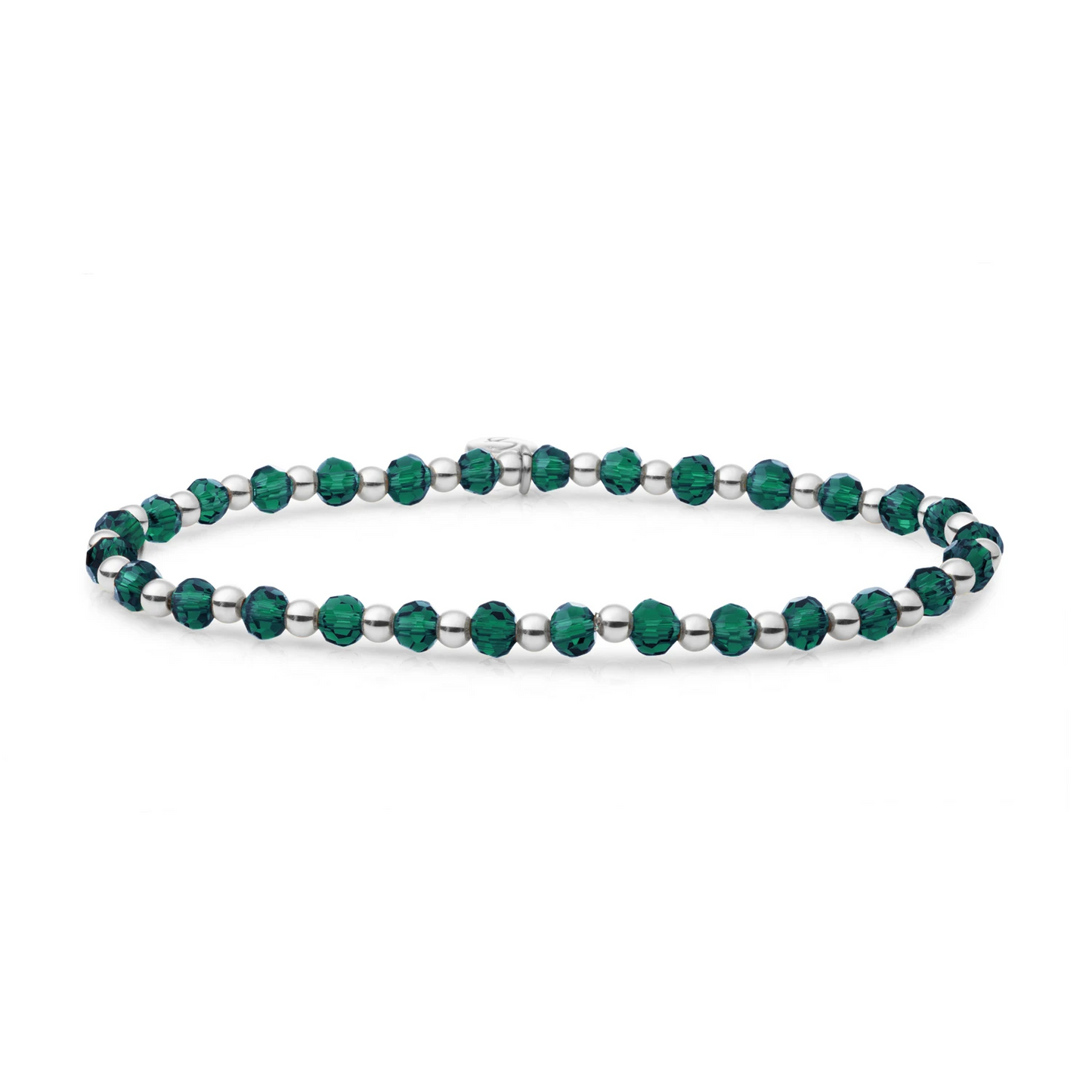 Bracelet | Petrol Green Quartz Interstellar - Silver 3mm
