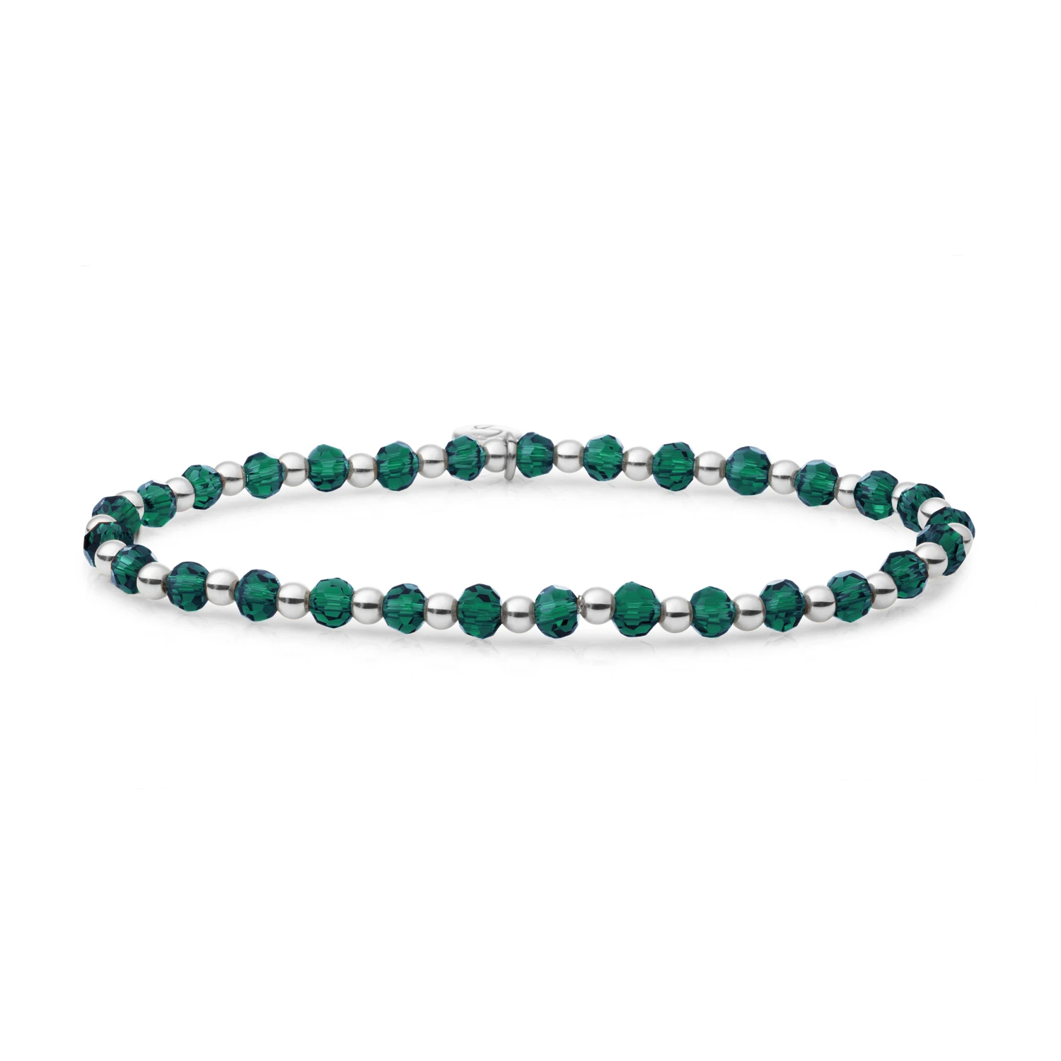 Bracelet | Petrol Green Quartz Interstellar - Silver 3mm