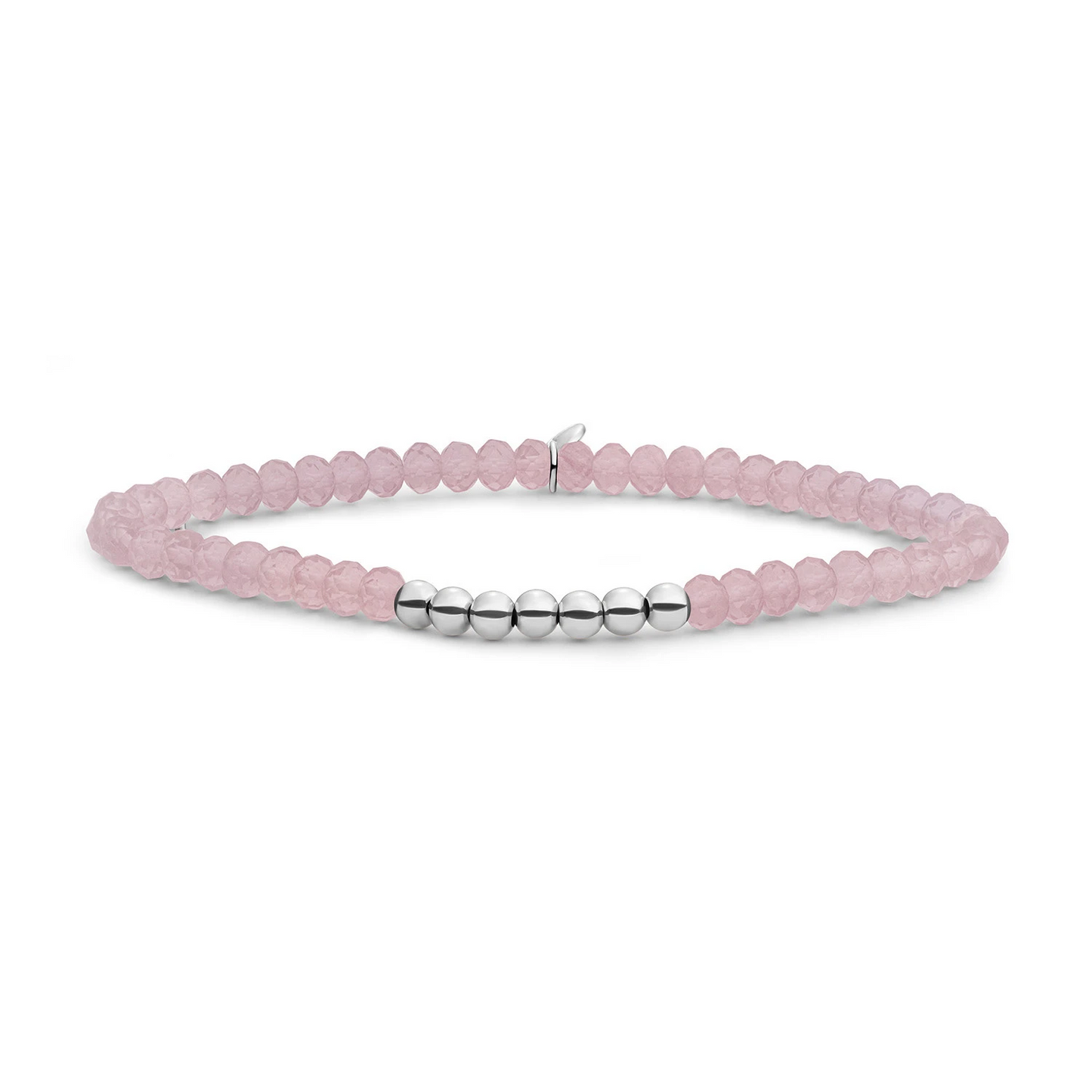 Bracelet | Pink Opalite 4mm Reverse Universe - Silver