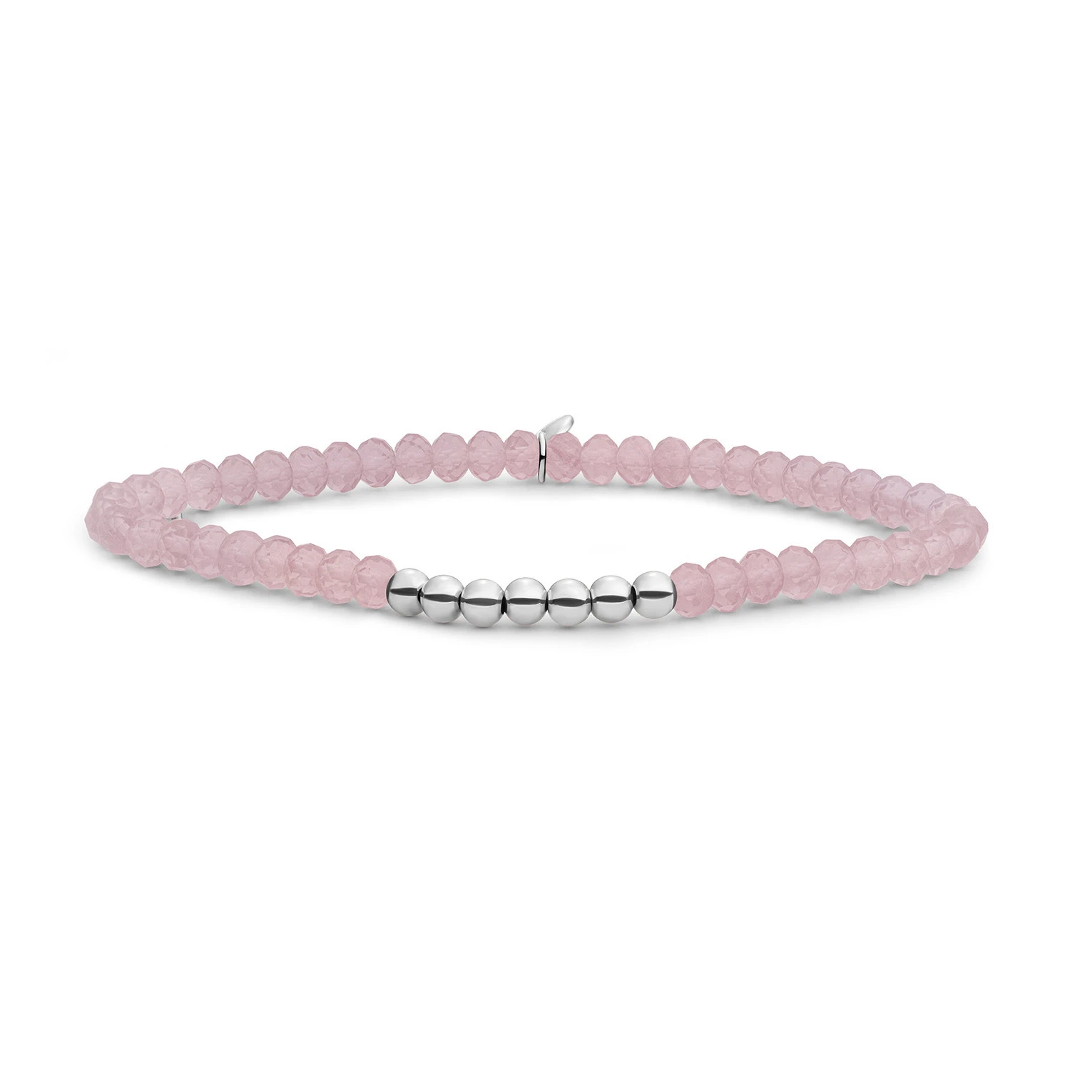 Bracelet | Pink Opalite 4mm Reverse Universe - Silver