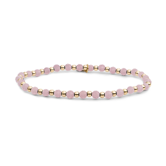 Bracelet | Pink Opalite Interstellar - Gold - 3mm