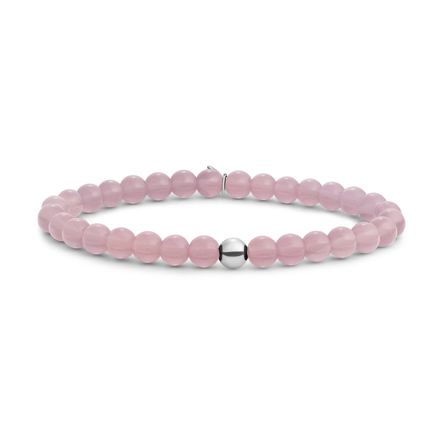 Bracelet | Pink Opalite Saturn large - Silver - 6mm