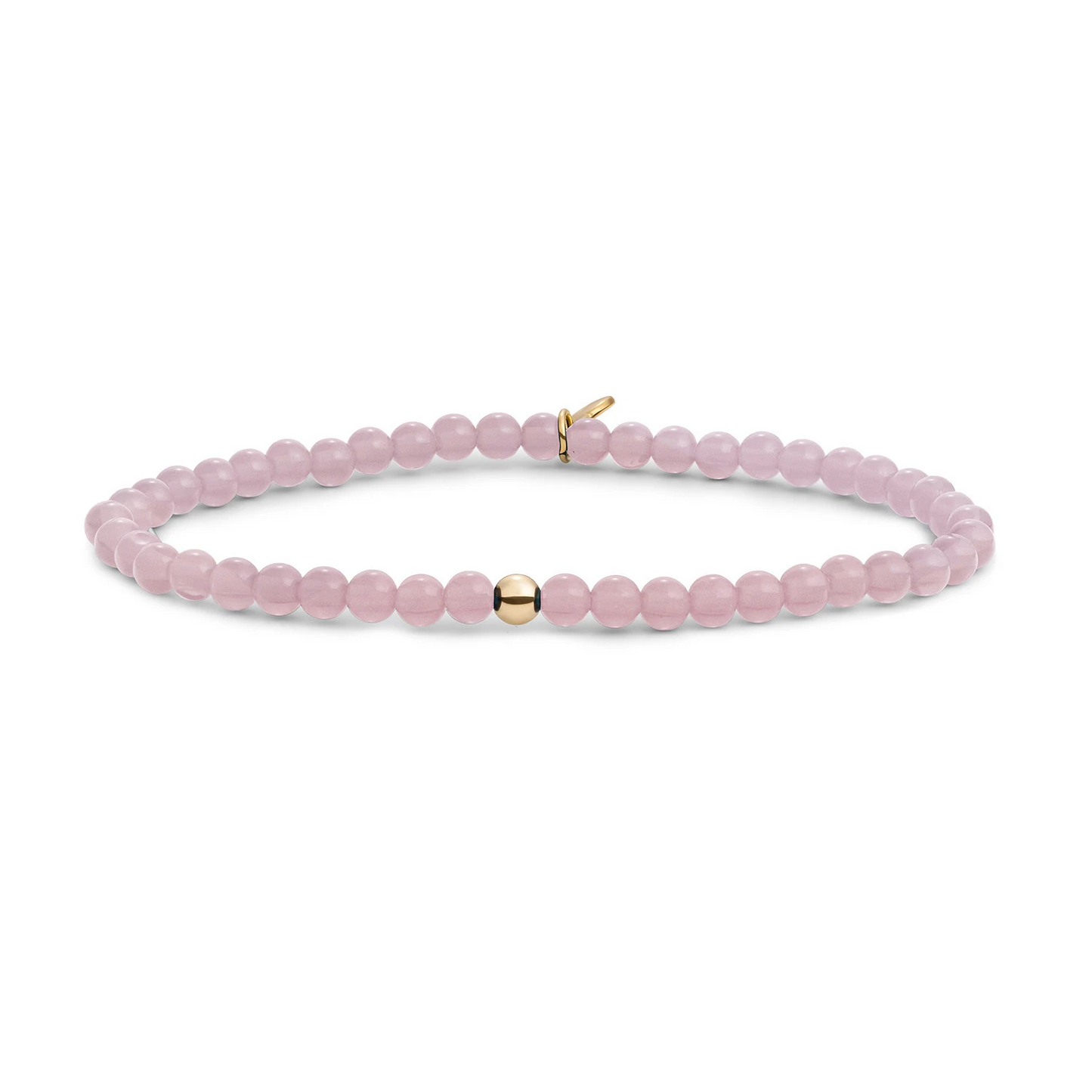 Bracelet | Pink Opalite Saturn small - Gold - 4mm