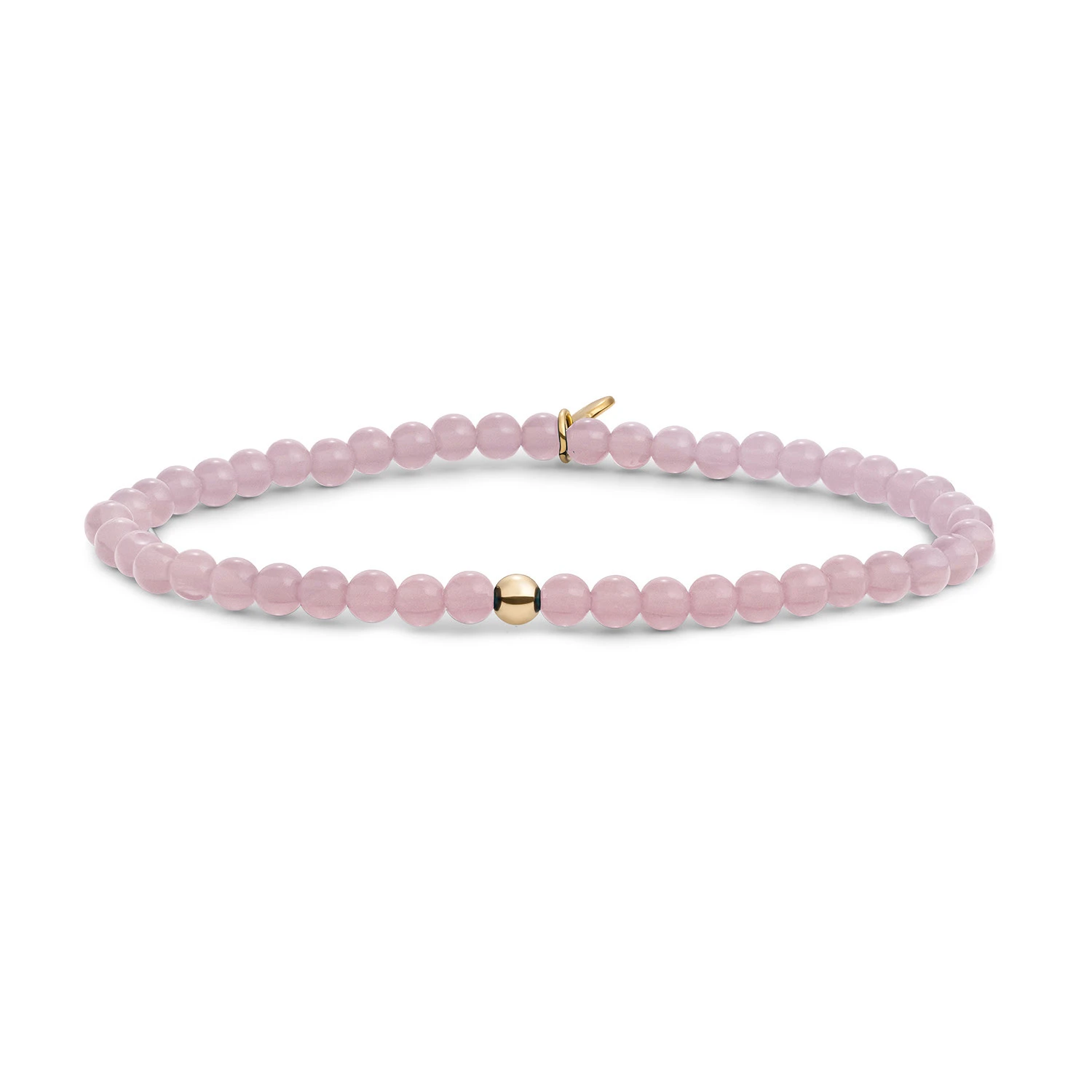 Bracelet | Pink Opalite Saturn small - Gold - 4mm