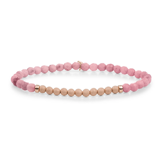 Bracelet | Pink Rhodonite Lightyear - Rose Gold Champagne