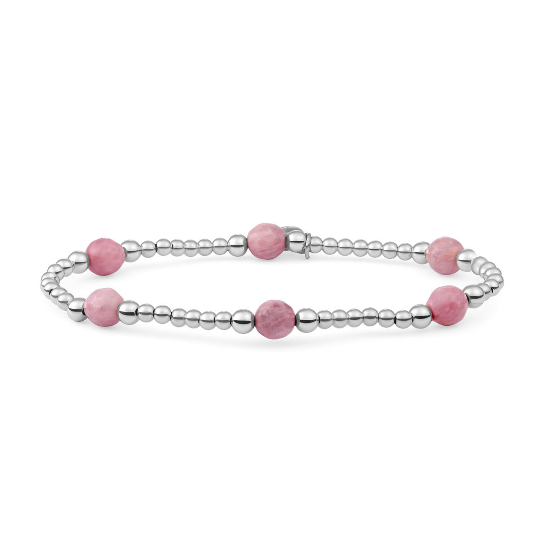 Bracelet | Pink Rhodonite Reverse Bold Mix - Silver