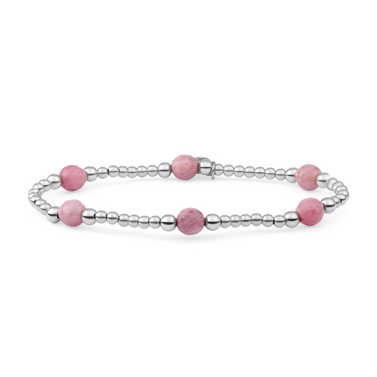 Bracelet | Pink Rhodonite Reverse Bold Mix - Silver