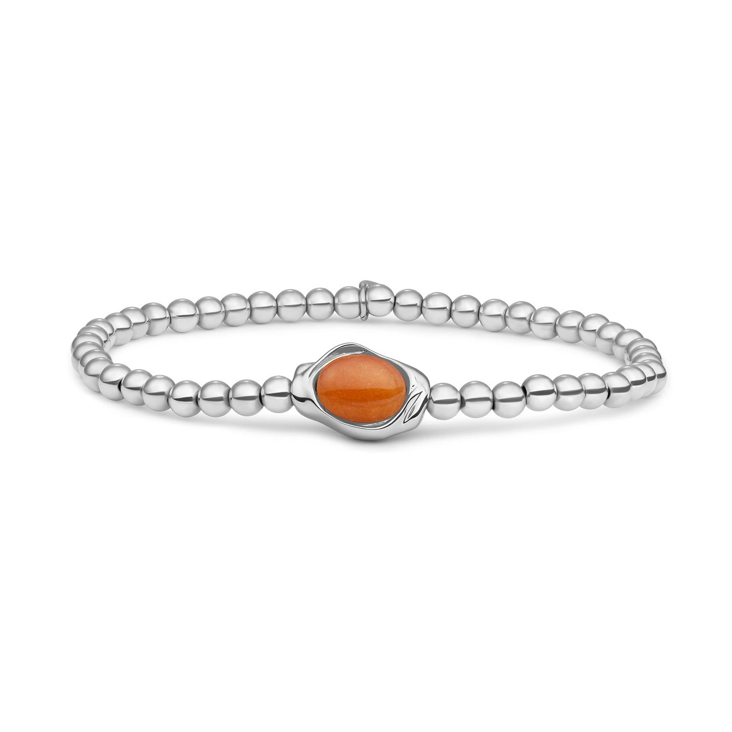 Bracelet | Red Aventurine Flow - Silver